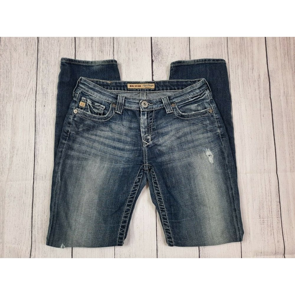 M2 Big Star 28 R Jeans Kayla Straight Blue Denim